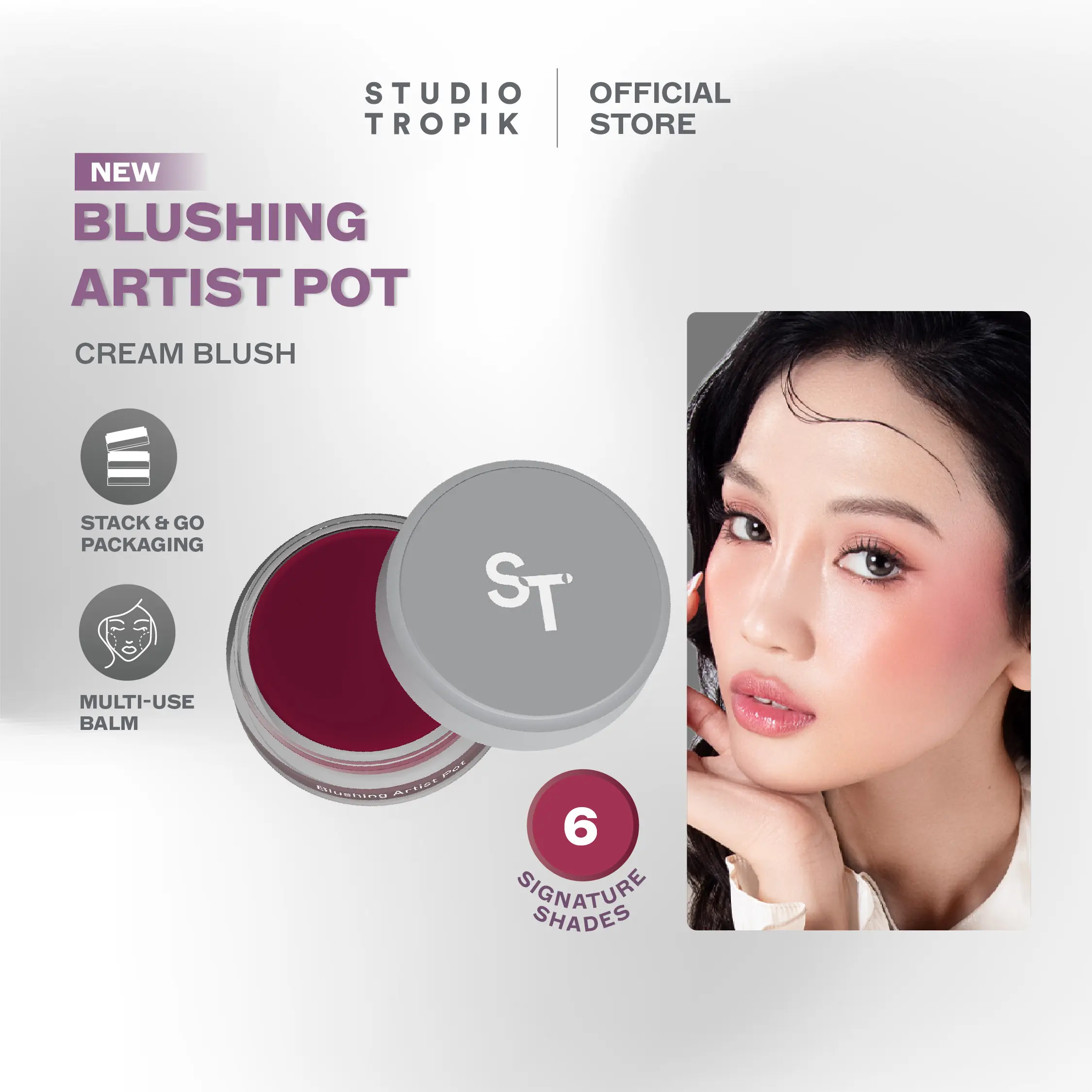 [LIMITED EDITION] NEW! Studio Tropik Blushing Artist Pot