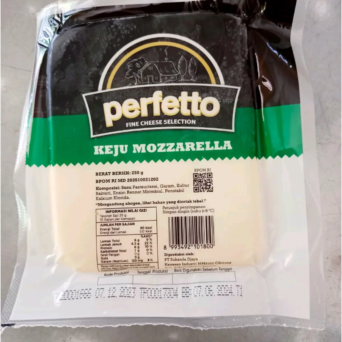 Keju Mozarella Perfetto 250gr Mozzarella Perfecto