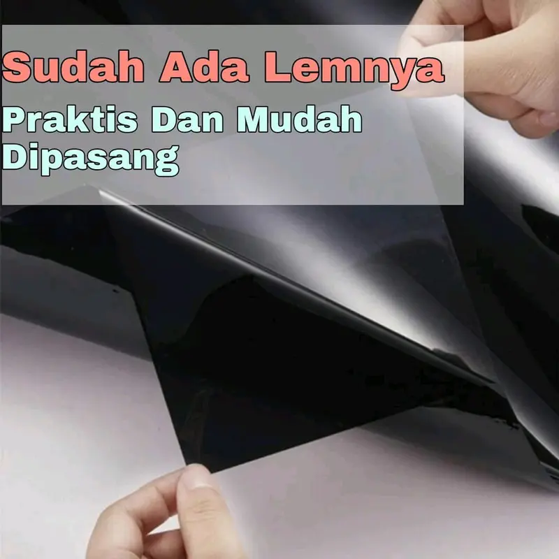 Stiker Jendela Kaca Stiker Kaca Jendela Rumah Sticker Kaca Film Mobil Riben Hitam Kegelapan 40% 60% 80% Stiker Kaca Peredam Panas 7
