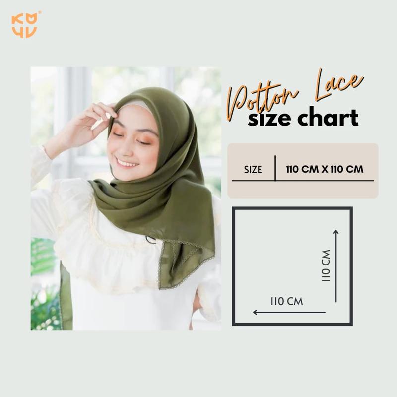 Koyu  Hijab  Segiempat  Potton  Lace  Part 1 8