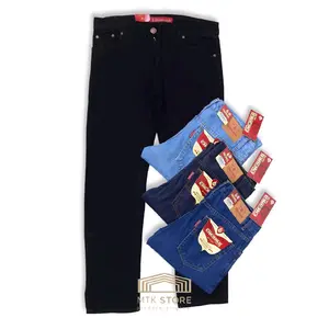 celana jeans standar pria. celana jeans pria model standar kualitas terjamin Denim Tebal Panjang Biru  Hitam Distro Fit skinnies regular