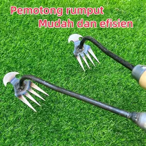 penyiangan alat multiguna-alat pencabut rumput weedding garu harow-alat cangkul garuk rumput  liar kecil pecok baja