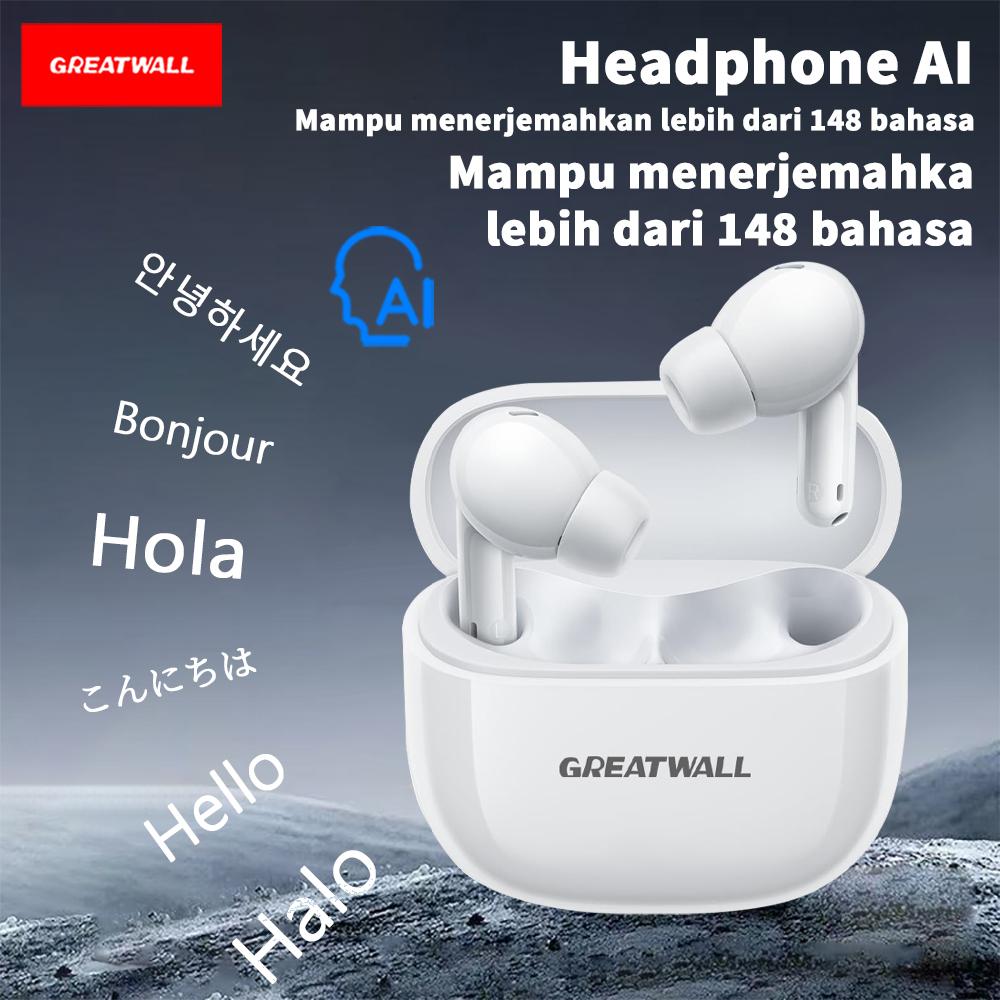 AI Greatwall Original TWS Headset Bluetooth Nirkabel Bluetooth 5.3 Earphone Earbud Olahraga Headset Musik Sentuh Cerdas Untuk Semua Ponsel Pintar