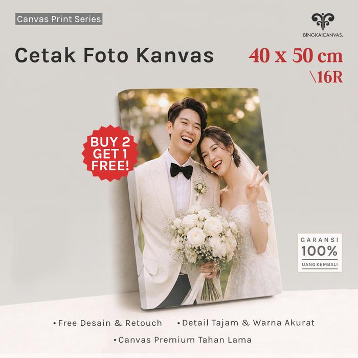 Gambar Bingkaicanvas Cetak Foto Kanvas 40x50cm + Spanram Kayu Frameless Gantungan Desain Revisi Gratis Garansi 100% Uang Kembali Buy 2 Get 1 Free dari bingkaicanvas Kota Depok Tokopedia
