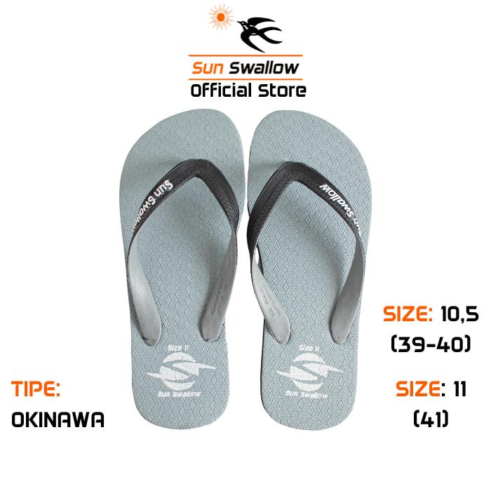 Gambar Sandal Jepit Karet Pria Sendal Sun Swallow Okinawa Abu-Abu Pola Mozaik - 10,5 (39-40) dari Sun Swallow Sandals Kota Administrasi Jakarta Utara Tokopedia
