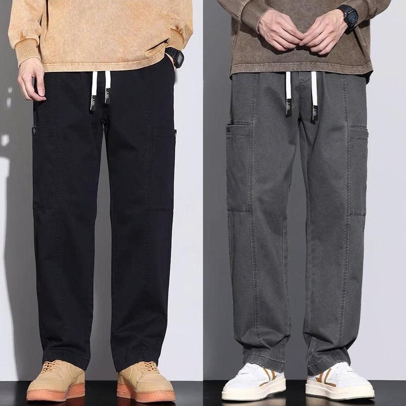 Quần kaki túi hộp ống suông HUMAN không bai xù thấm hút mồ hôi lên form chuẩn