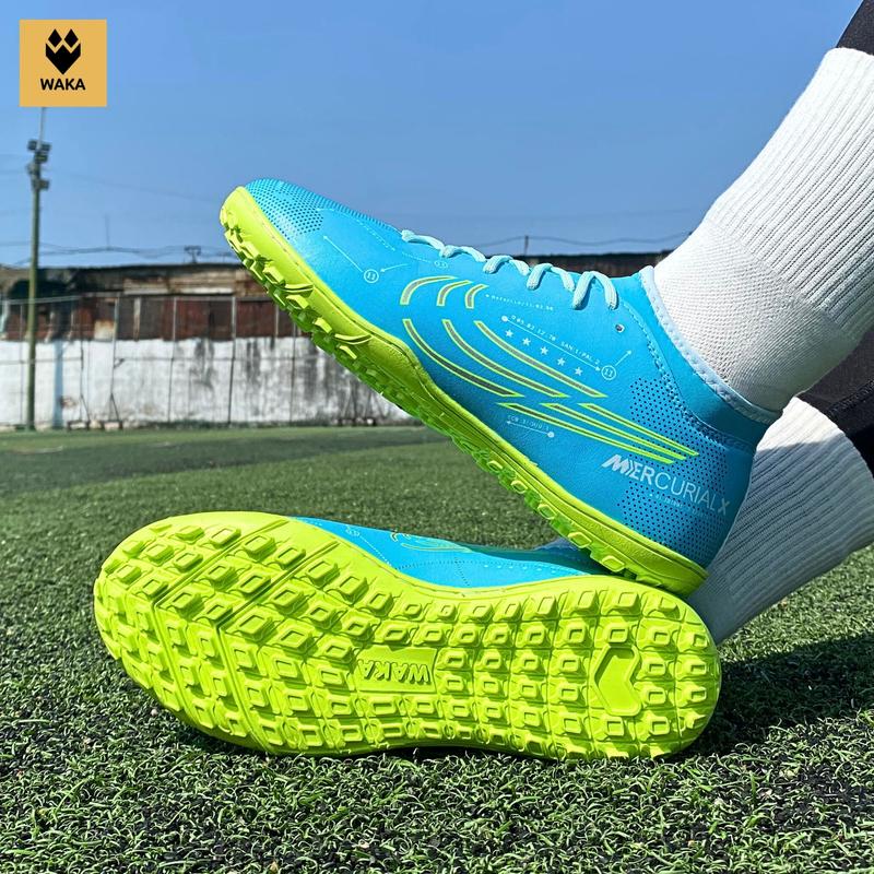 DEAL MỞ BÁN _ COMBO 2 QUÀ Giày bóng đá Vic 6 Elite da PU cao cấp_Giày đá bóng Waka phiên bản Vic6 Elite đế cao su lót đệm EVA cho sân cỏ nhân tạo khâu full đế