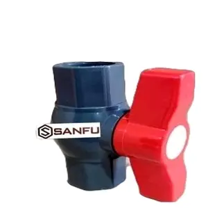 Sanfu Stop Kran Ball Valve 1/2" - 4" Biru & Merah untuk Kontrol Aliran Fluida Efisien dengan Bola Berlubang di Tengah