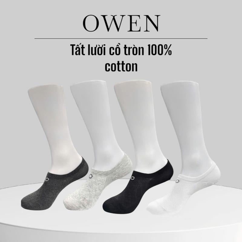  SET GIÁ SỈ - Set 5 đôi 10 đôi tất lười cổ tròn nam Owen 100% cotton khử mùi thoáng chân thấm hút mồ hôi 