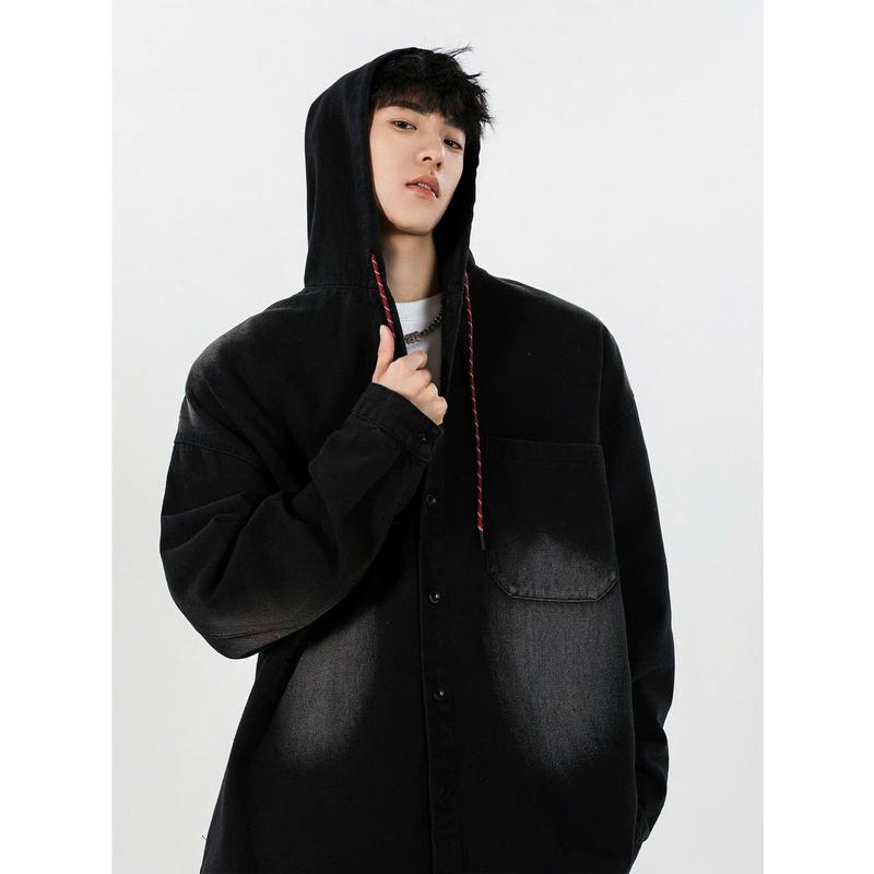 Áo Khoác Sơ Mi Jean Nam nữ Nón Trùm Đầu Chống nắng thời trang trẻ Hot trend Mẫu mới Thịnh Hành From rộng Có Big Size Unisex 03 KHOÁC NÓN