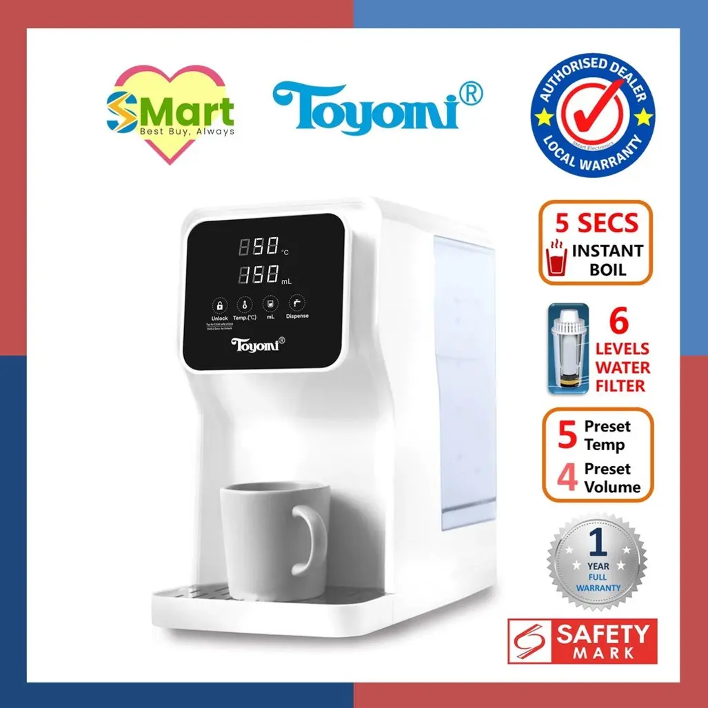 Toyomi 4.5L Instant Boil Filtered Water Dispenser FB 8845F