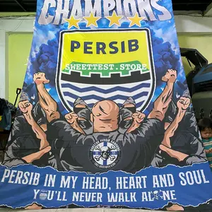 BENDERA 200x300cm, FREE FLAG, STICKER, KUPON BERHADIAH, 1HARI JADI, BENDERA PRINTING PERSIB BANDUNG, BENDERA PERSIB, GIANTFLAG PERSIB BANDUNG, MINIFLAG PERSIB BANDUNG