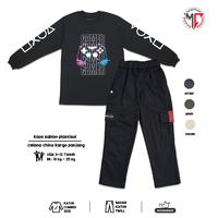 Gambar Setelan Kaos Distro Anak Gamers Lengan Panjang Cotton Combed Celana Kargo Panjang Katun 3 Warna Usia 3-12 Tahun - Gamers Black + Chino kargo Cream, Setelan M ( 10-15 kg ) dari Maximo Clothing Store Kab. Bandung 1 Tokopedia
