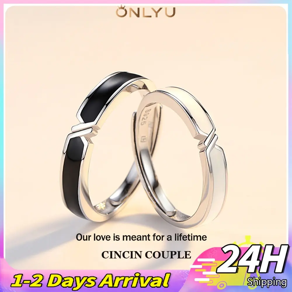 Cincin couple Titanium campuran -wuji cincin couple sepasang cincin pasangan/Bisa Disesuaikan