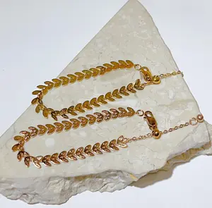 Gelang Serut Kait Daun Titanium Lobster 750