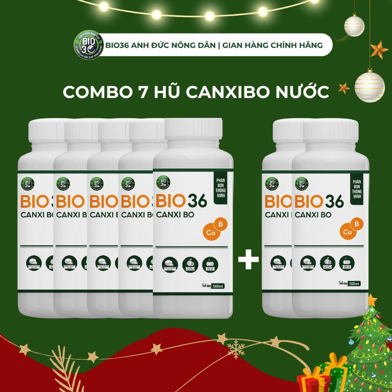 Combo 5 TẶNG 2 Phân Bón Bio36 Canxi Bo Dưỡng Quả Dai Cuống Dạng Nước 500ml