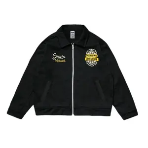 Grivin work Jacket Studio Black Unisex Basic Pria Jaket