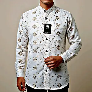 ASB Baju koko premium kemko shoba kemeja pria bordir atasan terbaru lengan panjang busana muslim