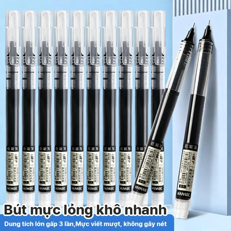 Bút Gel 0.5Mm Ngòi Kim 20 Chiếc, Mực Đều Không Thấm Nước, 3 Màu Đen Xanh Đỏ,…