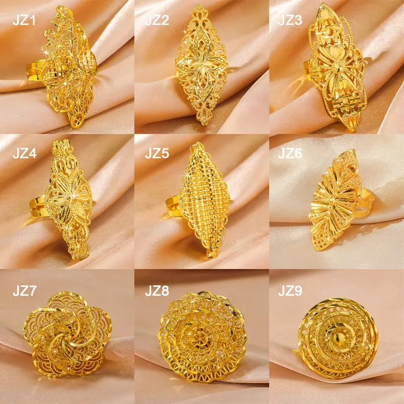 Retro flower hollow open ring Finger Rings For Women Girl Wedding Engagement Jewelry Accessories