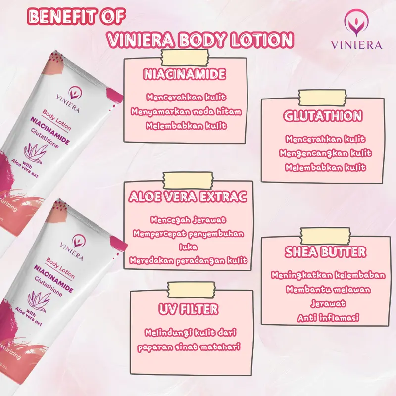 Viniera Body lotion mencerahkan kulit Perawatan  Tubuh 4