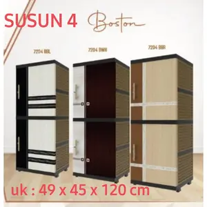 LEMARI PAKAIAN PLASTIK NAIBA NACASE FULL KUNCI SUSUN 4