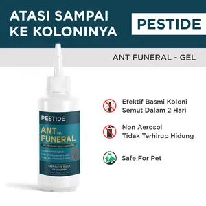 Racun semut pestide pembasmi semut sampai ke koloninya .