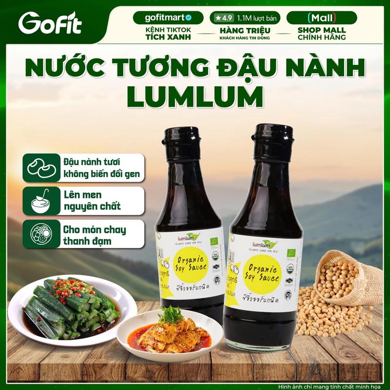 LumLum - Nước Tương Hữu Cơ, Chay Mặn LumLum chai 200ML, xuất xứ Thái Lan Nước Sốt Gia Vị
