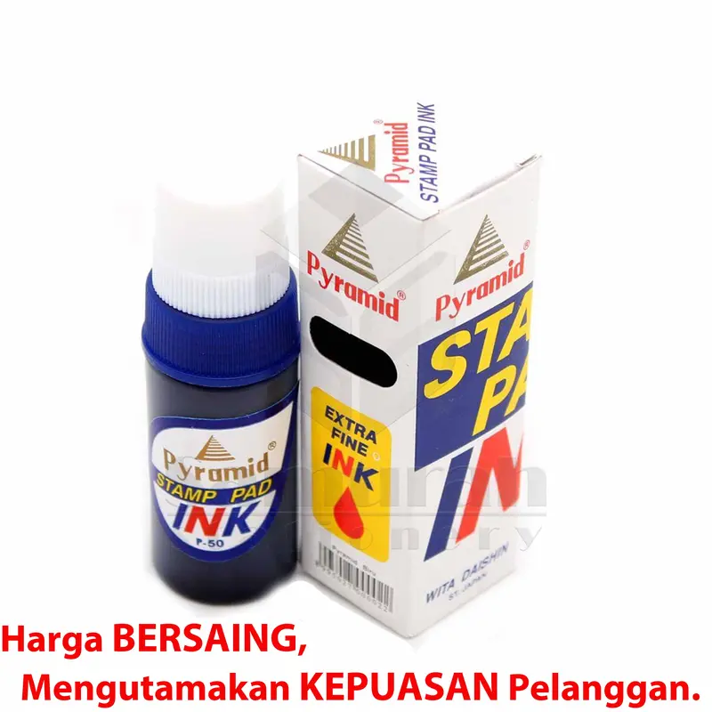 Isi ulang Tinta Bak Stampel Piramid / Refill Stamp Pad Ink Pyramid 50 cc 5 warna / Tinta Cap 3