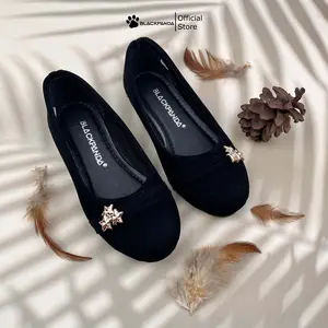 Blackpanda Kids Tristar Black A2-199 Flatshoes Anak Perempuan Ukuran 27-31 Sepatu Anak Lucu Nyaman