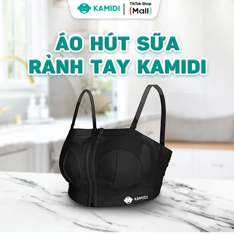 [QUÀ TẶNG] Áo Hút Sữa Rảnh Tay Kamidi Có Dây, Vải Cotton Mềm Mại Co Dãn 4 Chiều Thấm Hút Mồ Hôi 0