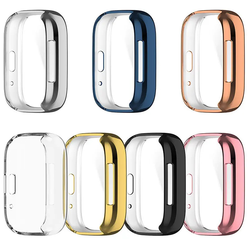TPU Bumper Case with Film for Redmi Watch 3 ACTIVE / Redmi Watch 3 Lite Screen Protector Cover Khusus Xiaomi Redmi Watch 3 Active Bahan Pelindung Jam Smartwatch Accessories  Hitam 1