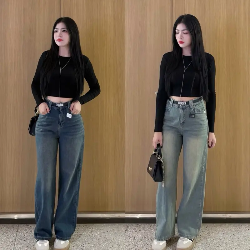 V.M-Quần Jeans Nữ Suông Trơn Túi Kiểu 2 Màu Đậm Nhạt (S-2Xl) Vải QC Mềm VM115 | BigBuy360 - bigbuy360.vn V.M-Quần Jeans Nữ Suông Trơn Túi Kiểu 2 Màu Đậm Nhạt (S-2Xl) Vải QC Mềm VM115 | BigBuy360 - bigbuy360.vn