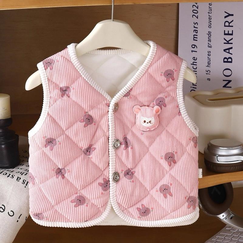Áo gile lót Nỉ NHUNG ẤM ÁP áo khoác cho bé áo khoác phao mùa đông cho bé trai bé gái