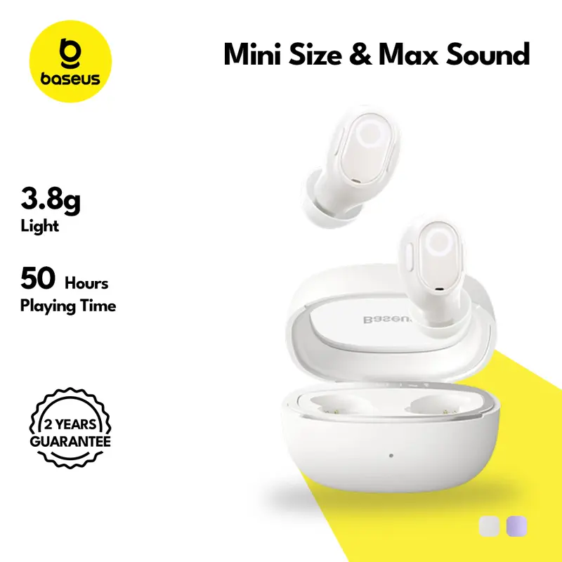 [BEST SELLER] Baseus WM02 / WM02+ Headset Bluetooth TWS Wireless Earphone Bluetooth Mini Earbuds Handsfree Headphones Telepon 1