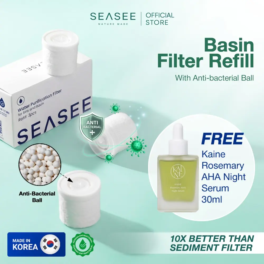 [REFILL] SEASEE BASIN (WASTAFEL) REFILL FILTER WITH ANTI BACTERIAL BALL + SEDIMENT FILTER
