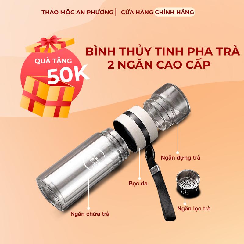 Bình Pha Trà Thủy Tinh 2 Ngăn Cao Cấp, Lọc Trà Bằng Inox, Giữ Vị Trọn Vẹn, Thiết Kế Sang Trọng Dung Tích 450ML