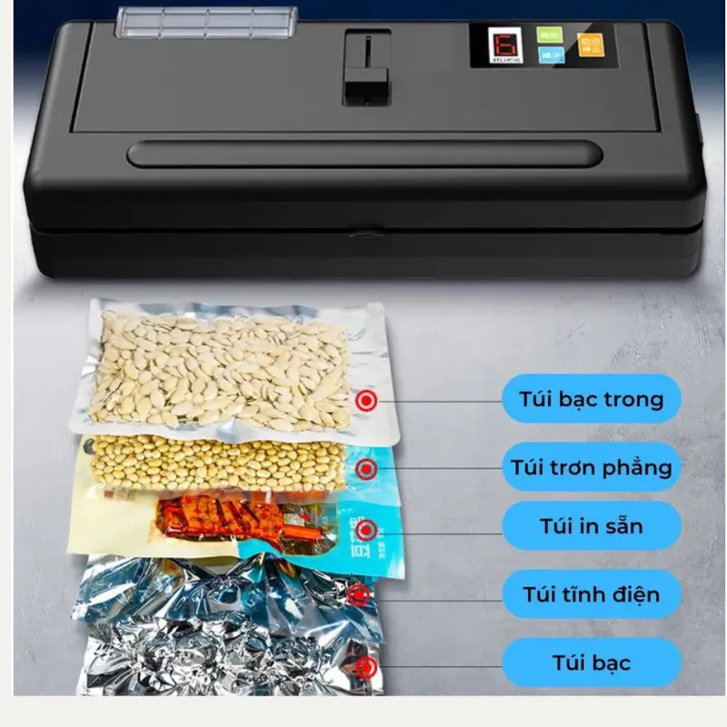 ShineYe Máy Hút Chân Không Thực Phẩm P280 Công Suất 150W Không Kén Túi Hút Và Hàn Túi Thủ Công Cho Đồ Khô Ướt Có Nước Bảo Hành 12 Tháng 3