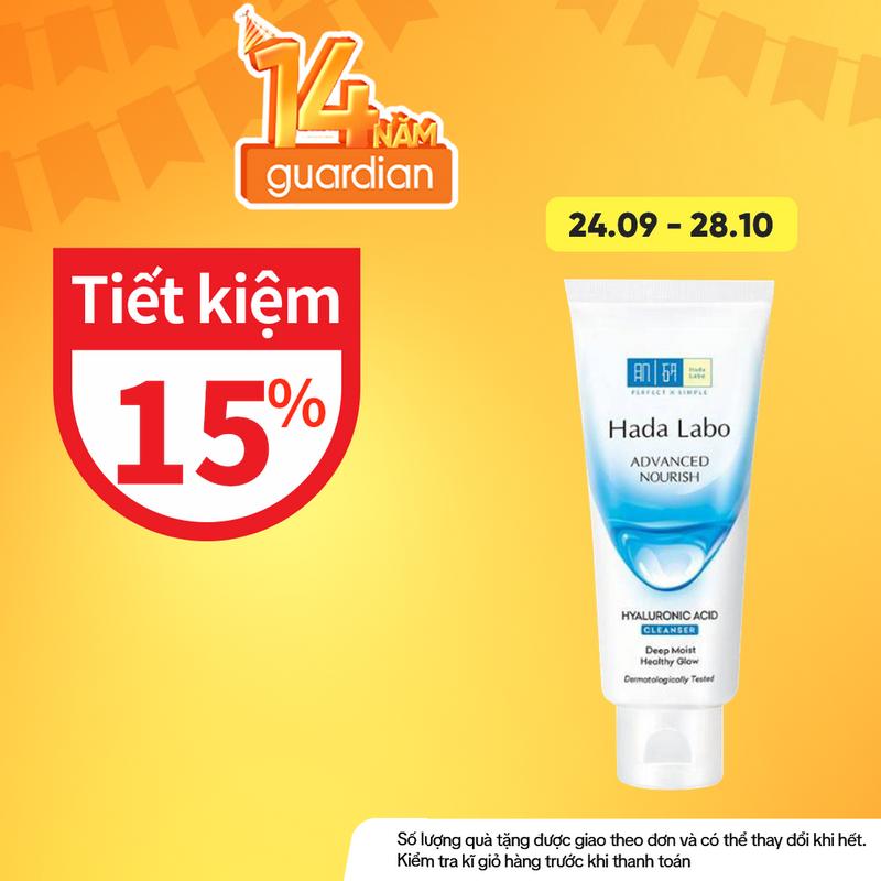 Kem Rửa Mặt Dưỡng Ẩm Hada Labo Advanced Nourish Hyaluronic Acid Cleanser 80Gr