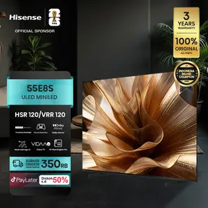 【New Arrival】Hisense-55E8S series-55/65/75 inch-ULED MiniLED Hi-View AI Engine-HSR 120/VRR 12-Total HDR Solution Game Mode Plus HLG AI light Sensor Built-in Subwoofer Doby Atmos DEVIALET VIDAA  AI Scenario Televisi