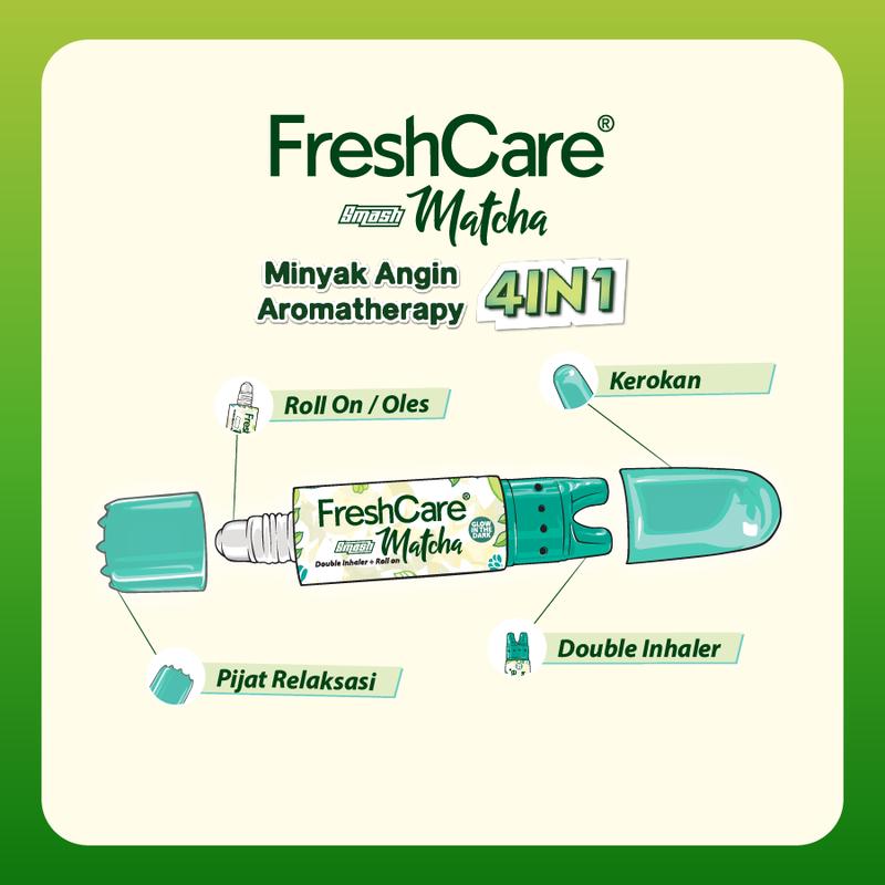 Paket 4 FreshCare (2 FC Smash + 2 FC Smash Matcha) Free 1 lanyard 6