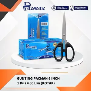 GUNTING 6.5 inch pacman A165 isi 6pcs dan 12pcs murah dan tajam harga pedagang termurah