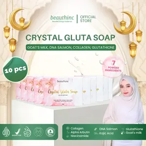 10 PCS CRYSTAL gluta SOAP gluta white Pencerah  Tubuh