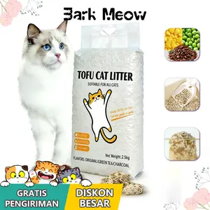 Pasir Kucing Tofu 2.5KG Tofu & Coffee Cat Litter - Pasir Kucing Alami Anti Bau Kuat - Tanpa Debu, Gugus Cepat & Larut Air, Aman untuk Kucing & Lingkungan.
