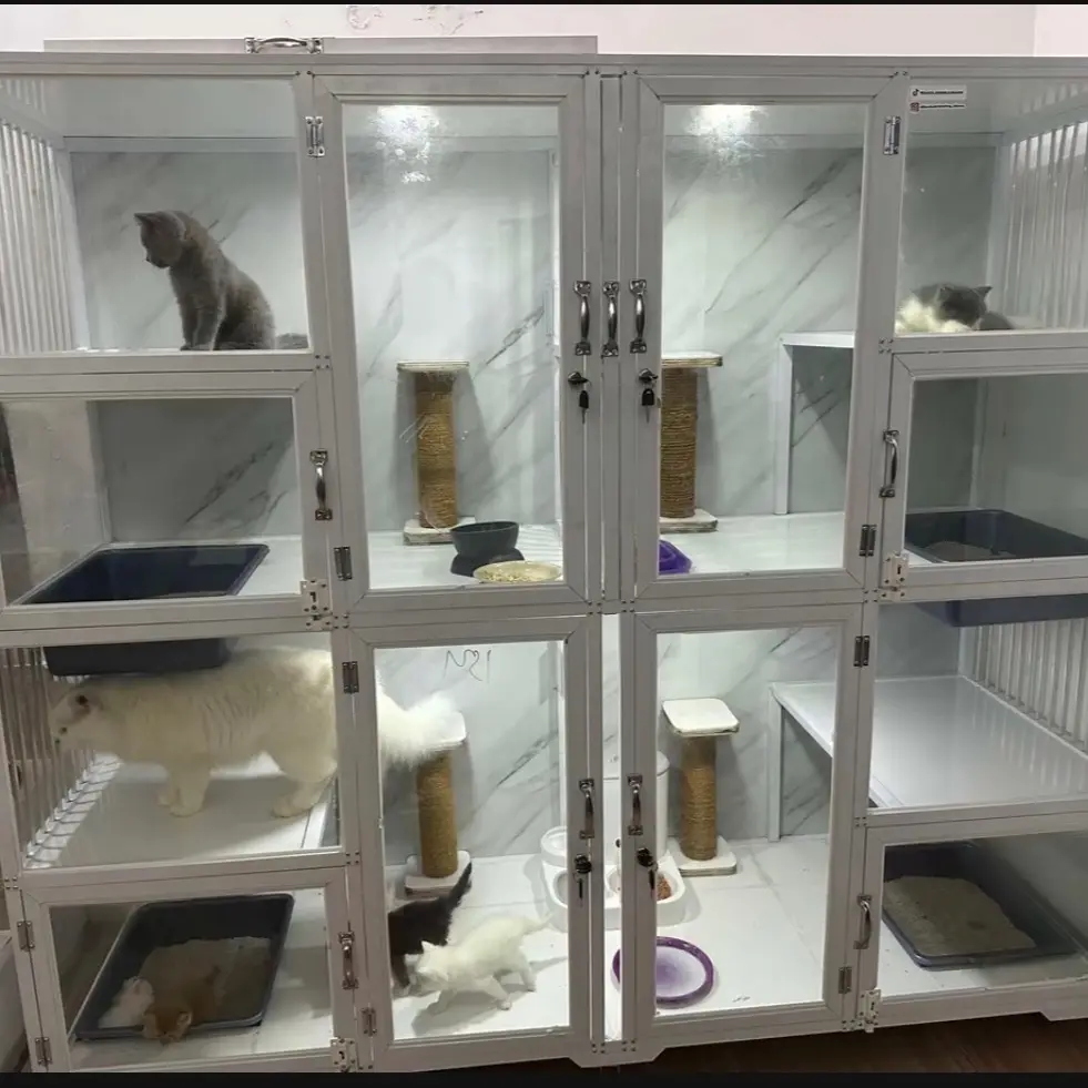 Kandang Kucing Alumunium 4 Kamar cat playground