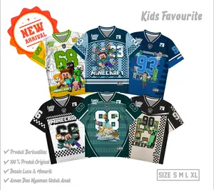 Bunnyhugs | Jersey Anak Karakter Minecraft Baju Anak Fashion Anak Streetwear Kids Usia 1-10 tahun Baju Jersey Anak Outdoor Sport