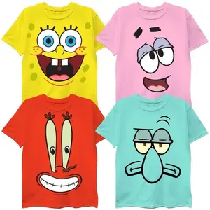 kaos cewek cowok couple keluarga ayah anak ibu spongebob patrick squidward mr crab