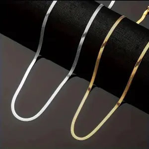 KALUNG TITANIUM ANTI KARAT PRIA WANITA TERMURAH SILVER GOLD Perhiasan