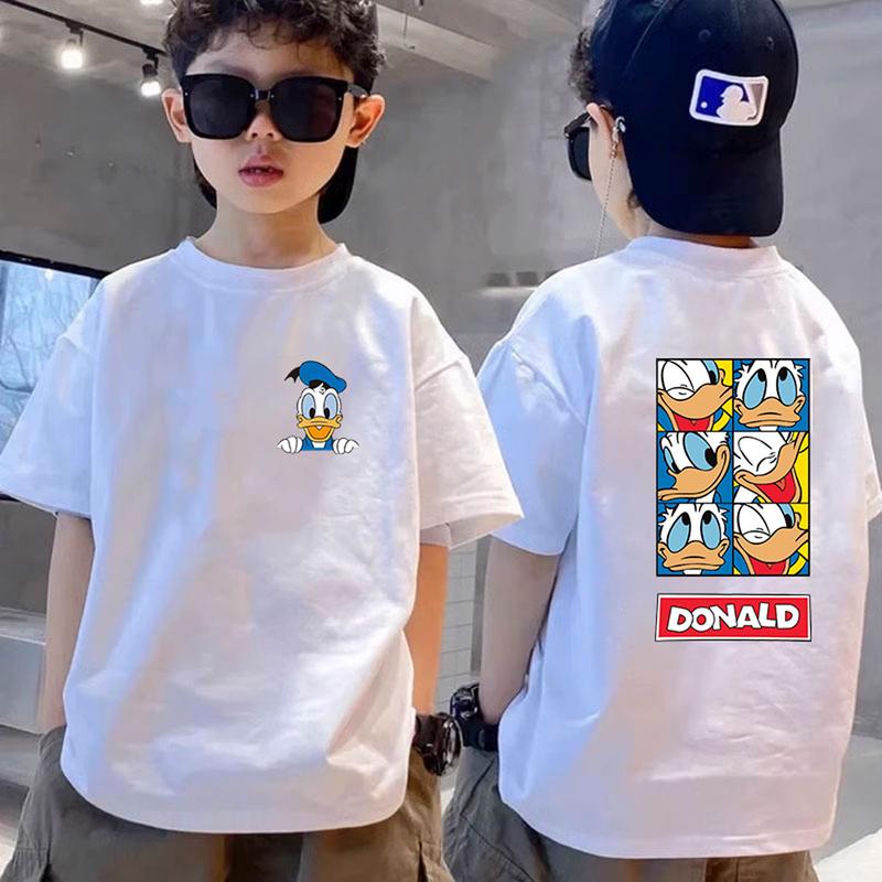 Product Introduction of Kids' T-shirt Disney Donald Duck printed fabric pattern Age (3-12 years) 100% cotton 4