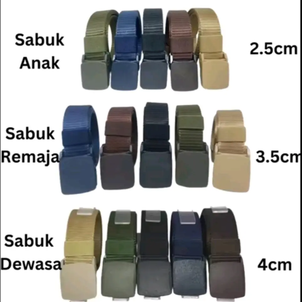 Ikat Pinggang anak kain nylon tebal ukuran anak dan dewasa Fashion